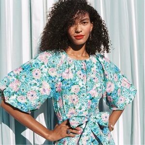 Frances Valentine chrysanthemum Bliss mini dress 1X NWT